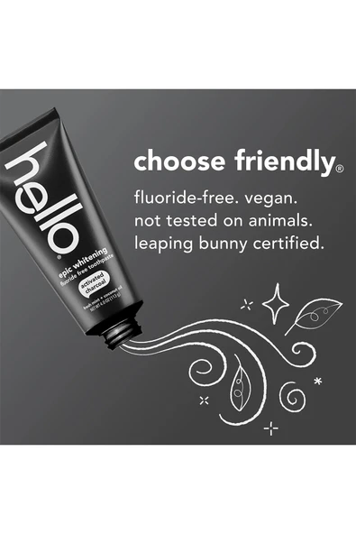 Hello Activated Charcoal Epic Whitening Florürsüz Diş Macunu 113GR - 3