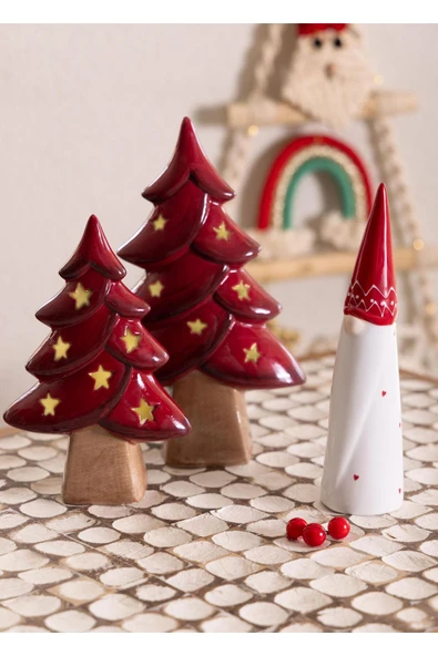 The Mia Dekoratif Led Işıklı Yılbaşı Ağacı 13x6x20 cm SUS0160 - Resim 5