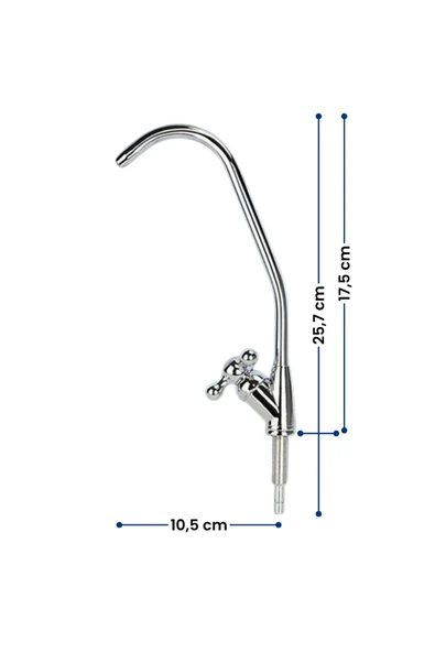 Yıldız Su Arıtma Musluğu | Paslanmaz Gövde • Klasik Tasarım - Resim 4