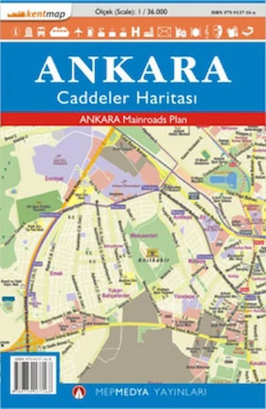 Kentmap Ankara Caddeler Haritası / Kolektif / MepMedya Yayınları / 9789759137168 ürün görseli