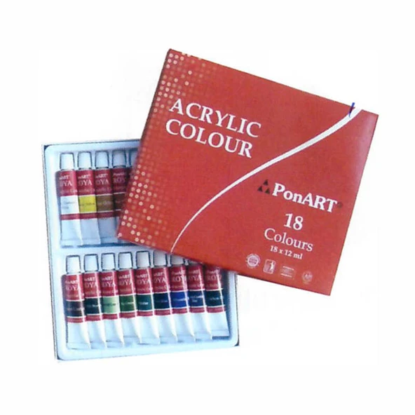 Ponart 18 Renk Akrilik Boya 12 Ml Tüp ürün görseli