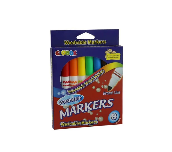 Globox 8 Renk Yıkanabilir Keçeli Kalem 1522 ürün görseli