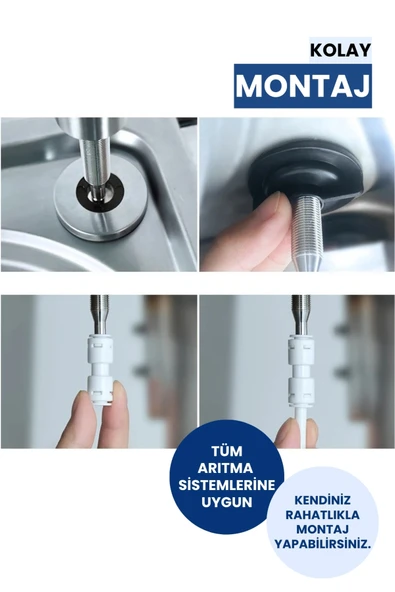 Paslanmaz Lüks Su Arıtma Musluğu | 360° Dönebilir • Kolay Montaj - Resim 3