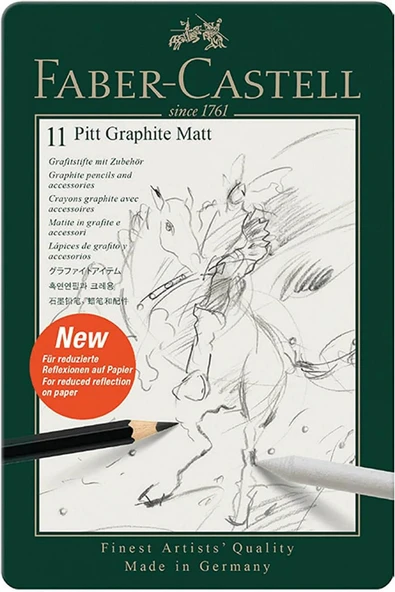 Faber Castell Pitt Graphite Matt 11 Parça Dereceli Kalem Seti / 115220 - Resim 2