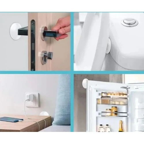 Periboia 6lı Şeffaf Silikon Mobilya ve Kapı Durdurucu Darbe Pedi Yuvarlak - 4