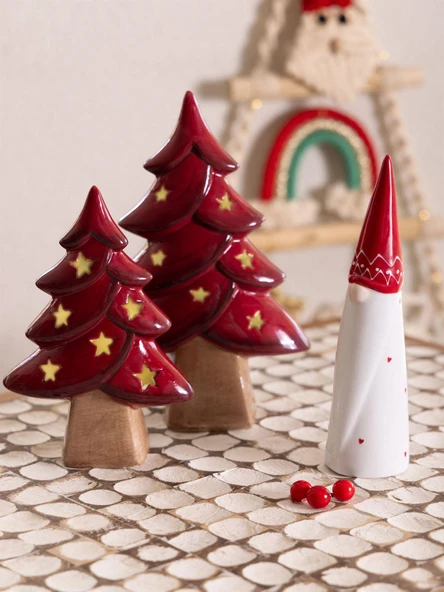 The Mia Dekoratif Led Işıklı Yılbaşı Ağacı 15x7x25 cm  SUS0159 - Resim 4