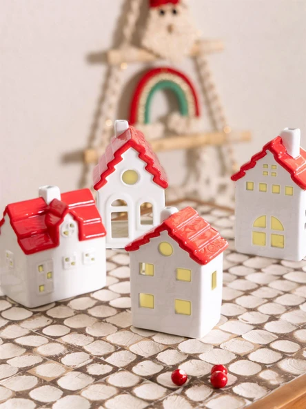 The Mia Dekoratif Led Işıklı Yılbaşı Evi 8x6x12 cm  SUS0118 - Resim 4