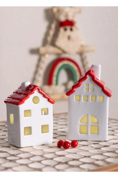 The Mia Dekoratif Led Işıklı Yılbaşı Evi 10x7x16 cm  SUS0119 - Resim 6