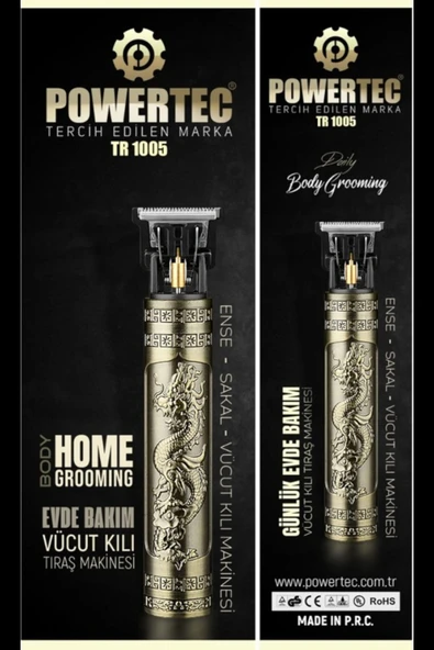 Powertec TR-1005 Lazer-Epilasyon Öncesi Tüm Vücut Tıraş Makinesi Sakal-Ense-Vücut
