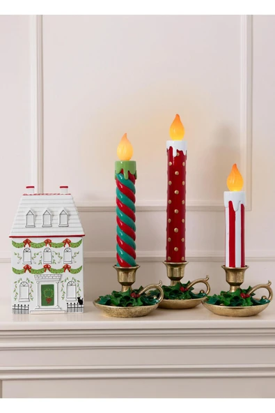 The Mia Dekoratif Led Işıklı Yılbaşı Mumu 18x17x45 cm  SUS0222 - Resim 5