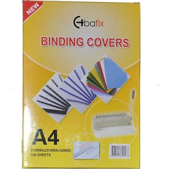 Abka Cilt Kapağı Plastik Opak A4 160 Mıc Şeffaf 100 Lü / Abka ürün görseli