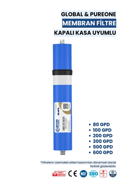 Membran Filtre 80 GPD – NSF Sertifikalı, Yüksek Arıtma Kapasiteli - Resim 3