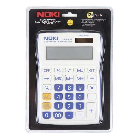 Noki H -CS002M Hesap makinesi 12 Hane  Mavi ürün görseli