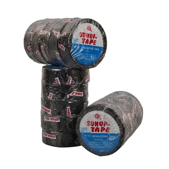 Sunup Sn-27918 Siyah 0.13x18 Mm İzole Pvc Elektrikçi Bant (5'li Paket) - Resim 2