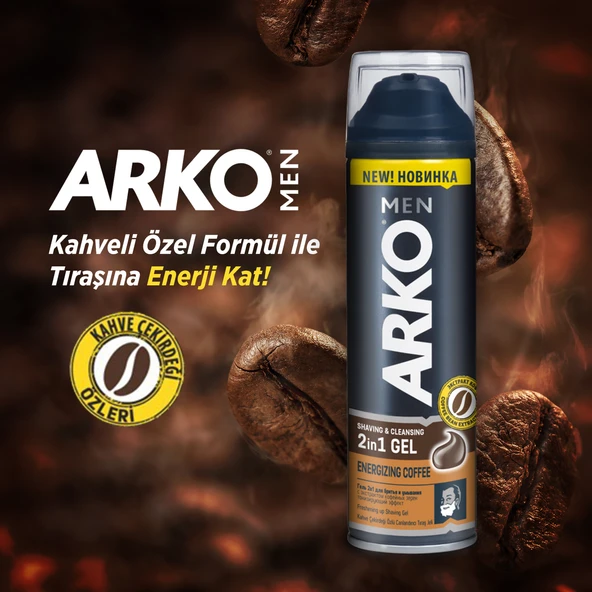 Arko Men, Coffee Tıraş Jeli - 200 ml x 4 Adet - Resim 5