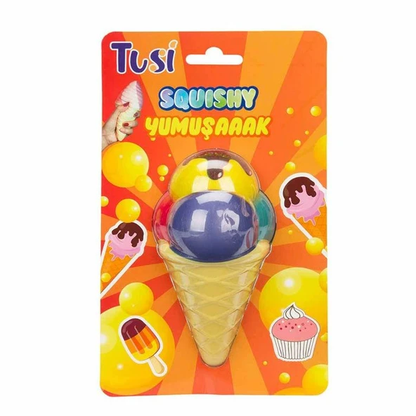 Squishy Top Dondurma: Slow Rising Stres Topu! Büyük Boy Yumuşacık Figür ürün görseli 1
