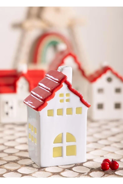 The Mia Dekoratif Led Işıklı Yılbaşı Evi 10x7x16 cm  SUS0119 - Resim 2