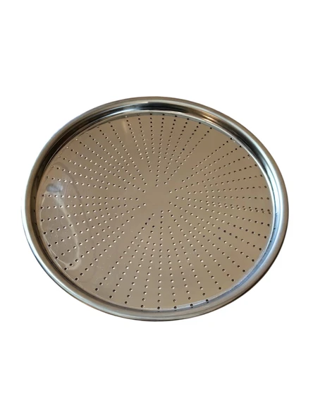 Paslanmaz Çelik Delikli Pizza Fırın Tepsisi Lahmacun Fırın Tepsisi 34 Cm - Resim 4