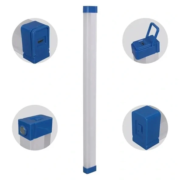 Powermaster T550 50cm 60w Çubuk Portatif Led Işıldak Şarjlı Tüp Lamba 1500mah ürün görseli