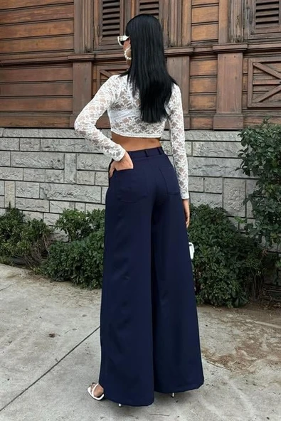 Bol Paça Palazzo Pantolon 0080 - Resim 7