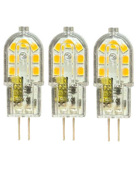 (3 Adet) Osaka 12Volt 3W Sarı Işık (3000K) G4 Duylu Led Kapsül Ampul ürün görseli