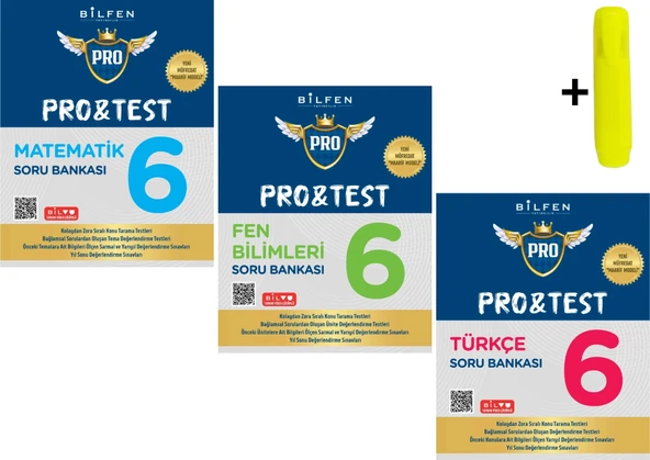 Bilfen 6. Sınıf Protest Matematik Fen Türkçe Soru Bankası Seti ürün görseli