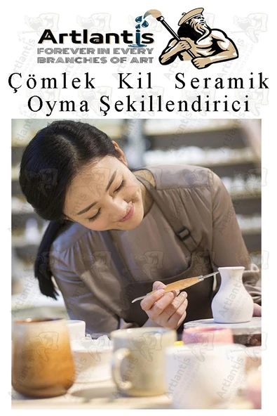 Çömlek Kil Seramik Polimer Oyma Şekillendirici Çift Taraflı Detay Kalemi 1 Adet Seramik Modelaj Oyma - 3