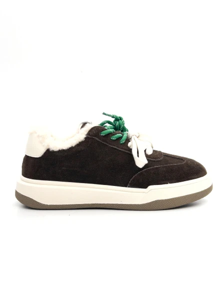 Guja 25K372-2 Kadın Süet Deri İçi Kürklü Sneaker Ayakkabı