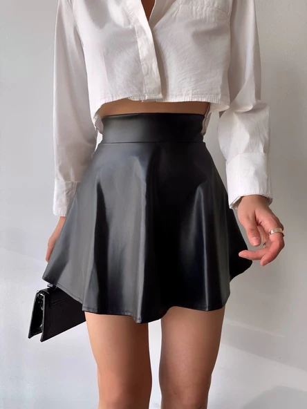 Kısa deri çan etek h26599 - Resim 8