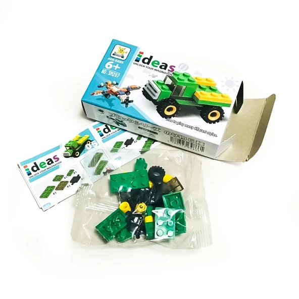 İdeas - 6 in 1 - Blok Oyuncak Pervaneli Uçak SM207-B - Resim 5