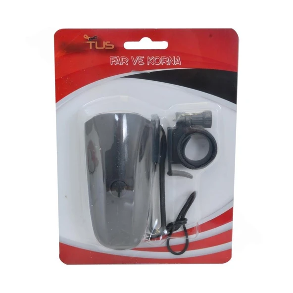 BİSİKLET KORNA - ÖN FAR [45 LUMEN] ALARM DÜĞMELİ ÇOK SESLİ [PİL DAHİL] RCTS-575J-B ürün görseli