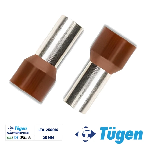 Tügen 25,00mm İzoleli Yüksük Kahverengi ( 1 Kutu 50 Adet ) ürün görseli 1