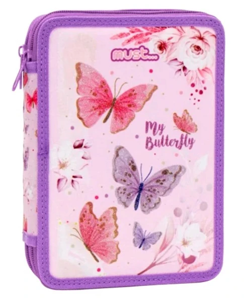 Diakakiç Çift Katlı Kalemlik İçi Dolu My Butterfly ürün görseli