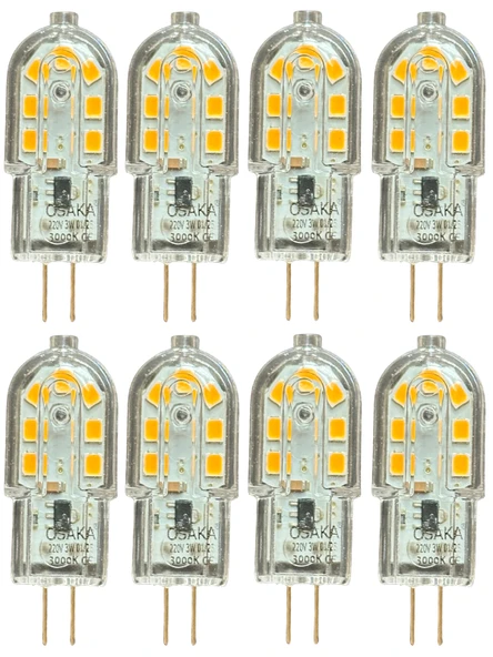 (8 Adet) Osaka 3W Sarı Işık (3000K) G4 Duylu Led Kapsül Ampul ürün görseli