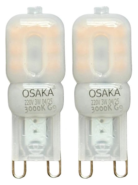 (2 Adet) Osaka 3W Sarı Işık (3000K) Buzlu Dim Edilebilir G9 Duylu Led Kapsül Ampul ürün görseli 1