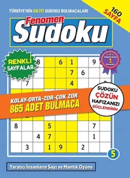 Fenomen Sudoku 5 / Bertan Kodamanoğlu / Maxi Yayıncılık / 9786057305480 ürün görseli
