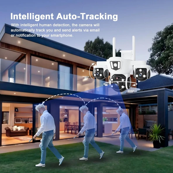 MPIA MIZU 6MP Üç Kameralı 10X Dijital Zoom Gece Görüş Wifi Sesli Türkçe - Resim 5