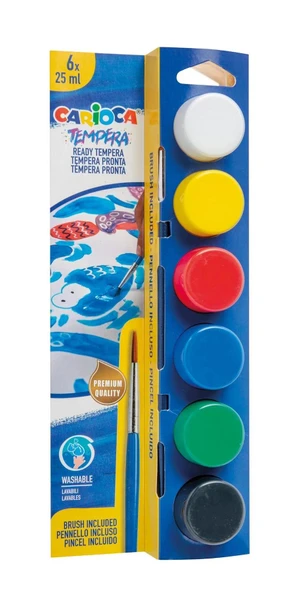 CARİOCA TEMPERA SULUBOYA SÜPER YIKANABİLİR 6*25 ML 6 RENK KARIŞIK ürün görseli