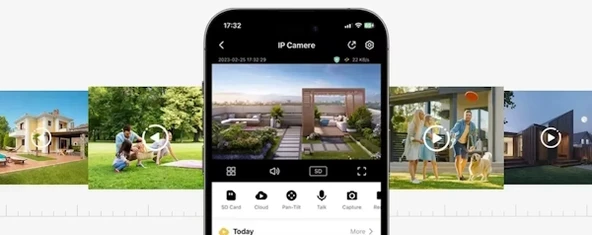 V380Pro 18MP (6MP+6MP+6MP) Üç Kameralı 10X Zoom Gece Görüş Wifi Sesli Türkçe - Resim 17