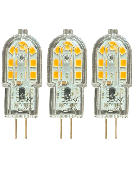 (3 Adet) Osaka 3W Sarı Işık (3000K) G4 Duylu Led Kapsül Ampul ürün görseli 1