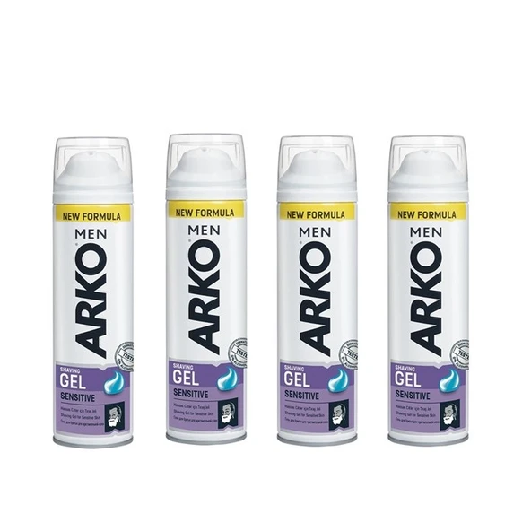 Arko Men, Sensitive Tıraş Jeli - 200 ml x 4 Adet ürün görseli