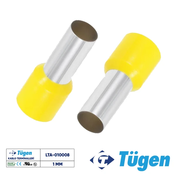 Tügen 1,00mm İzoleli Yüksük Sarı ürün görseli 1