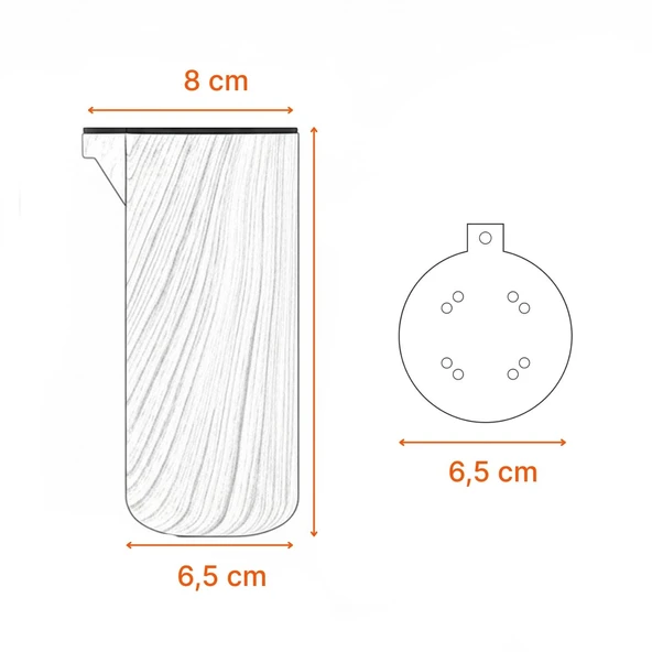 Kübik Meşe Sert Plastik 15 cm Mobilya Kanepe Koltuk Baza Yükseltme Ayağı Tekli Bohem Ayak - Resim 3
