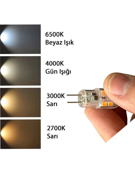 (2 Adet) Osaka 2W Sarı Işık (3000K) G4 Duylu Led Kapsül Ampul - Resim 3