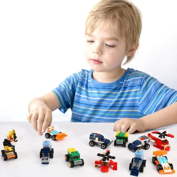 İdeas - 6 in 1 - Blok Oyuncak Pervaneli Uçak SM207-B - Resim 6