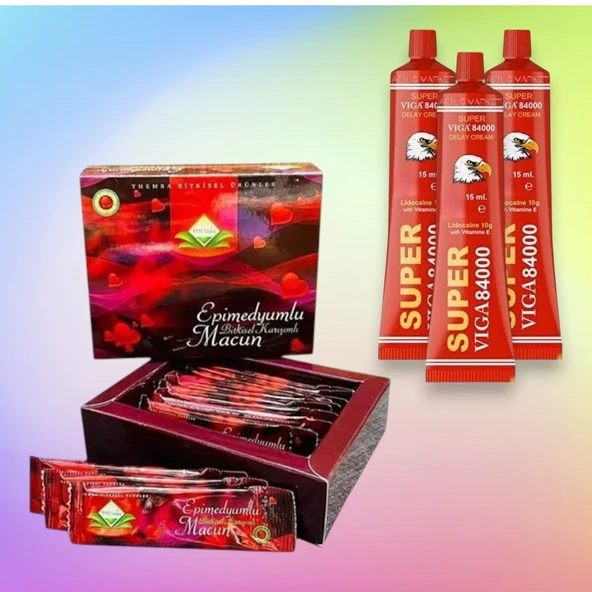 orjinal Themra Ballı Bıtkısel Karışım Macun 12 gr x 12 Stick+3 Kutu super Viga 84000 etkili Krem ürün görseli