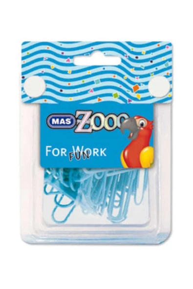 Zoo - Seffaf Dörtgen Kutuda Plastik Kapli Ataş - No:3  - Mavi ürün görseli