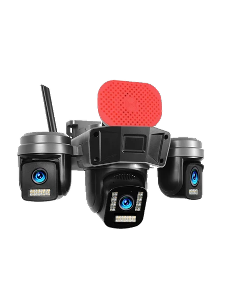 VeeSky+ S308 128GB 3 Kameralı 6MP 4K UltraHD Wifi Kamera Siren Gece Görüş - Resim 3