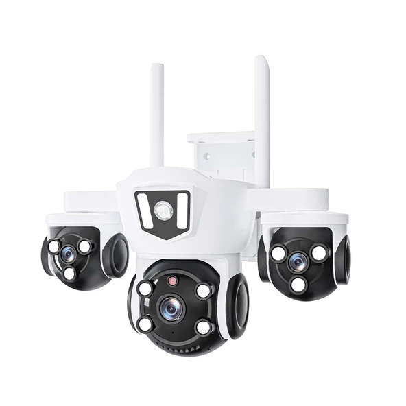 V380Pro 18MP (6MP+6MP+6MP) Üç Kameralı 10X Zoom Gece Görüş Wifi Sesli Türkçe - Resim 13