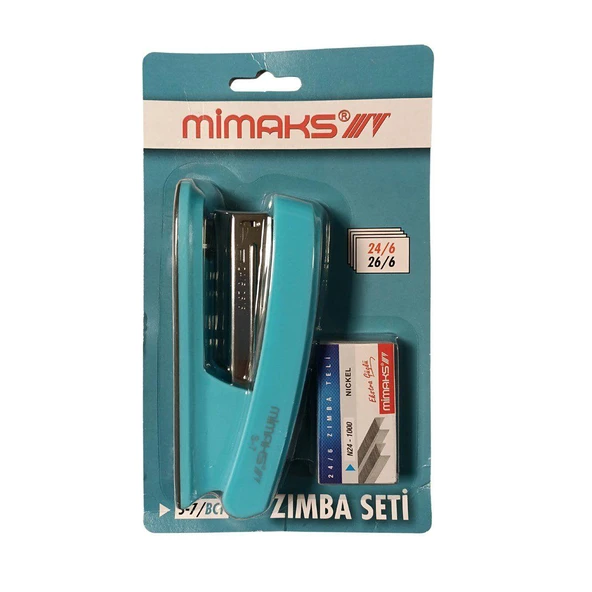 MİMAKS S-7/BCT  ZIMBA & 24/6  BLİSTER SET - TURKUAZ ürün görseli